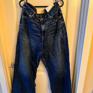 American Eagle Curvy Super High Rise Baggy Wide Leg Jeans